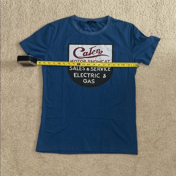 DSQUARED2 Caten Motor Snowcat Graphic Tee Blue XXL Made in Italy - Picture 5 of 6